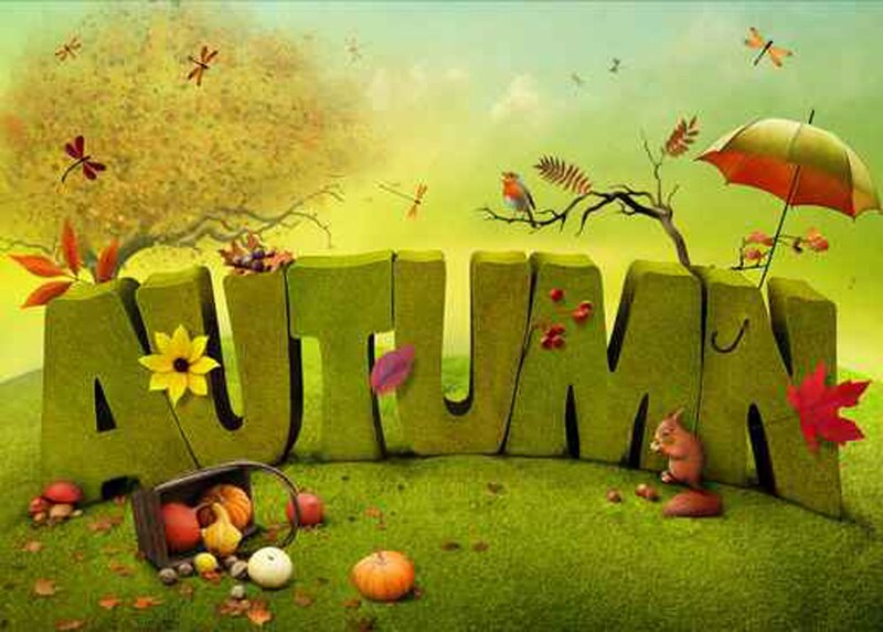 Autumn Word with Animals