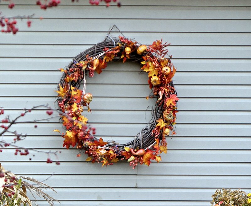 Autumn Wreath on Wall