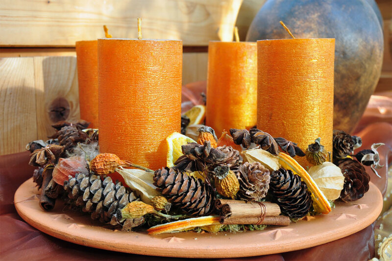 Autumnal Candle Arrangement