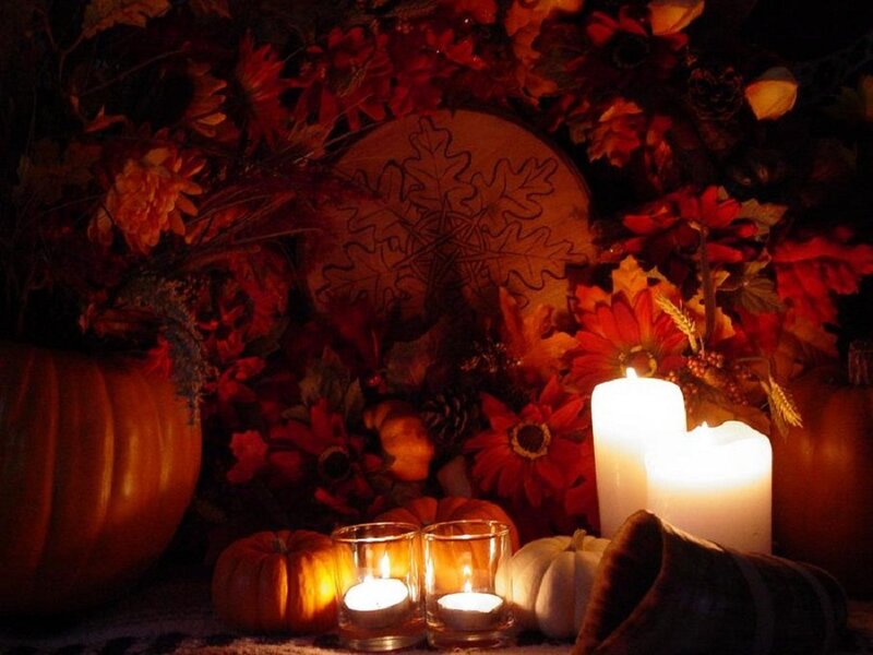 Autumnal Candle Display