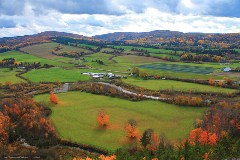 Autumnal Farm Landscape — Green