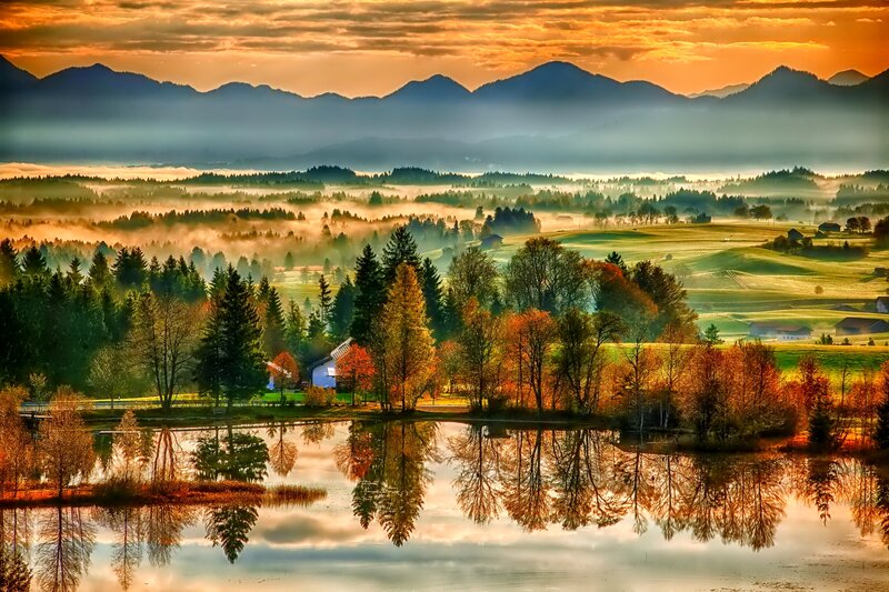 Autumnal Lake Landscape