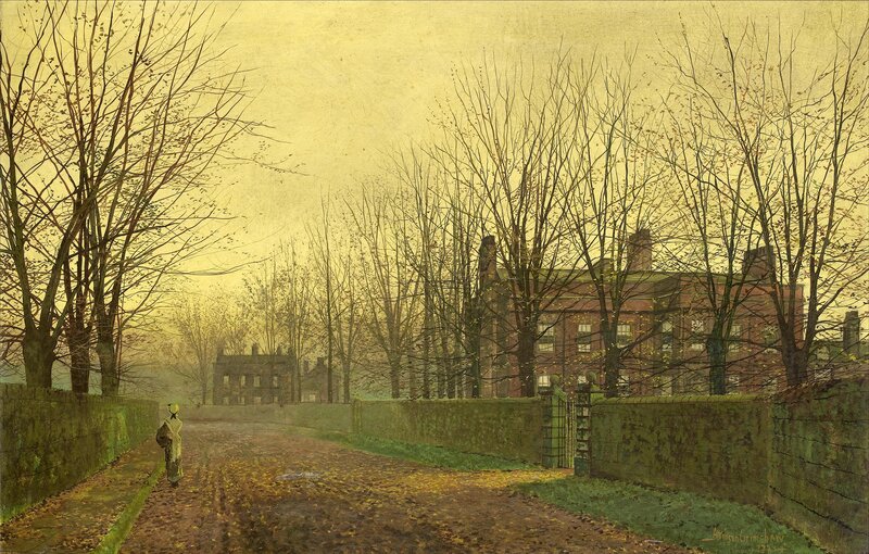 Autumnal Path with Figure