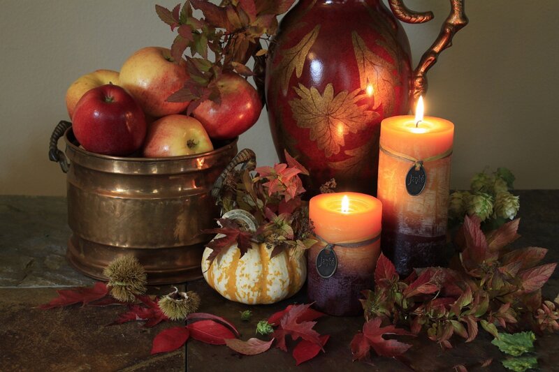 Autumnal Still Life — Red, Warm