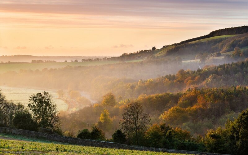 Autumnal Valley at Sunrise