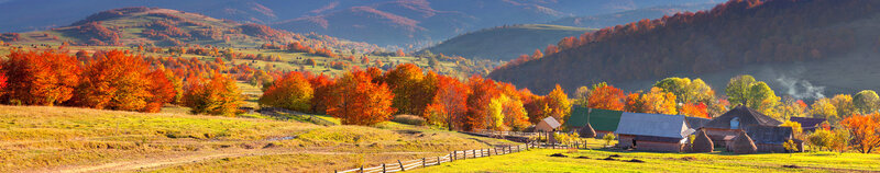 Autumnal Valley Landscape — Orange