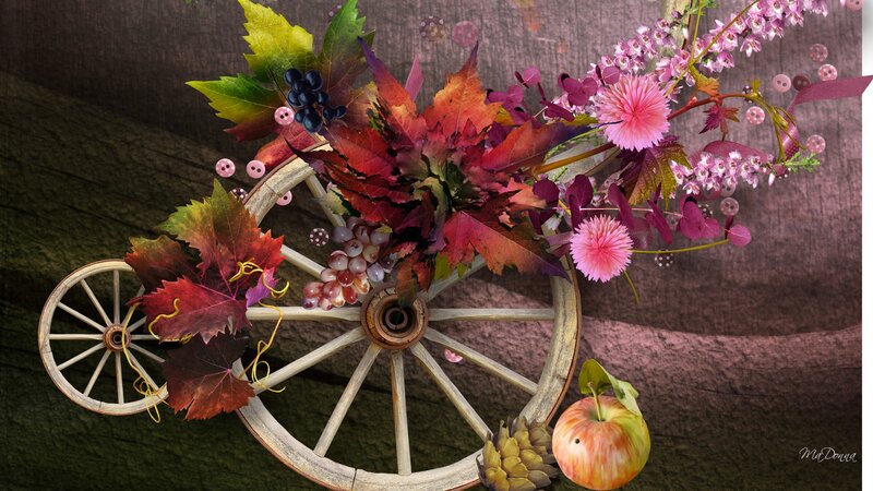 Autumnal Wheel Arrangement