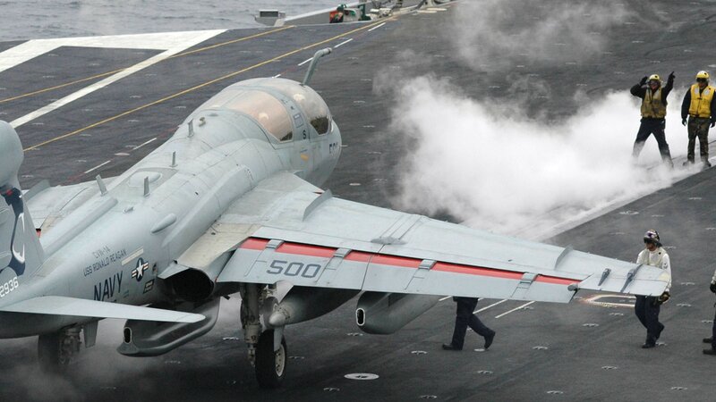 AV-8B Harrier on aircraft carrier