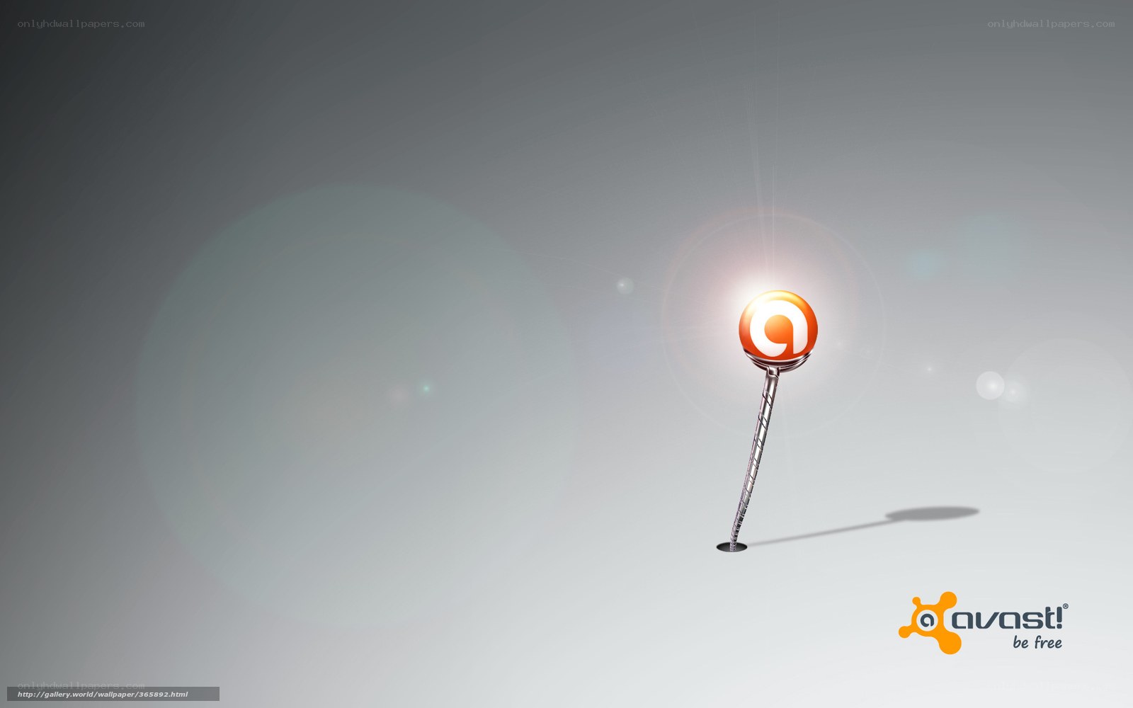 Avast logo on a pin