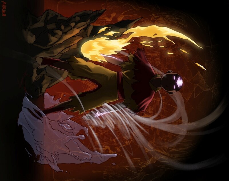 Avatar Aang in battle
