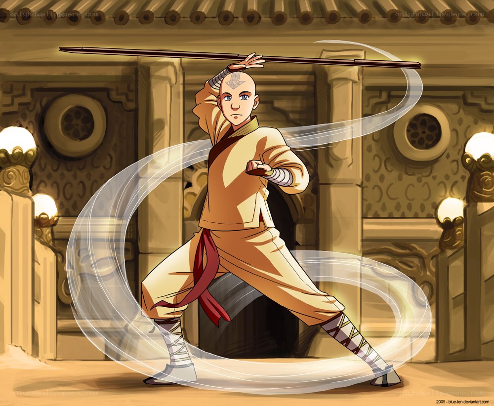 Avatar Aang in combat stance