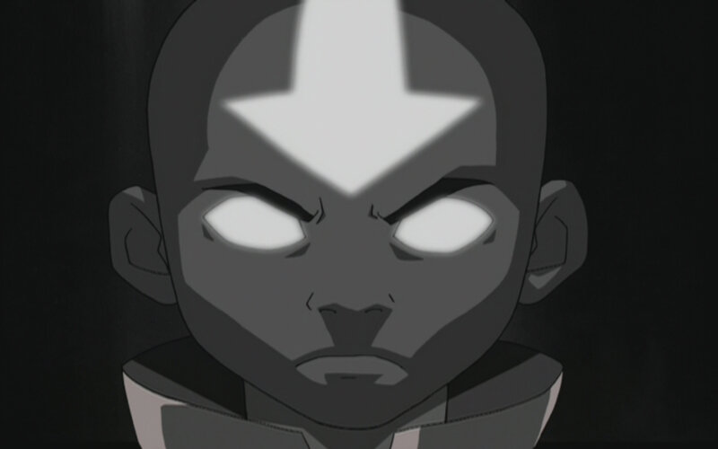 Avatar Aang in dark light