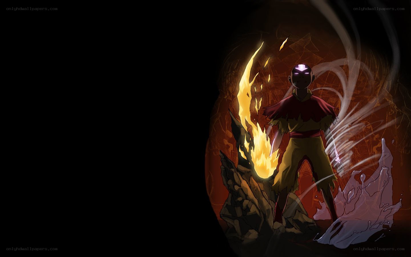 Avatar Aang in firebending