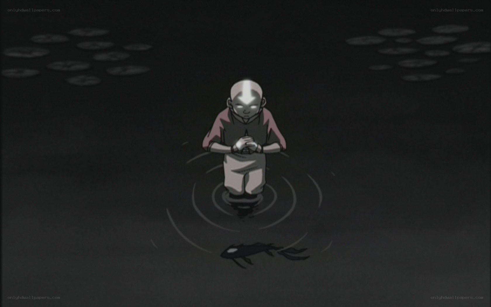Avatar Aang in meditation