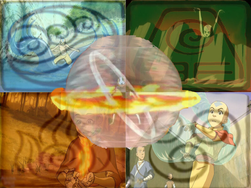 Avatar Aang Mastering Elements