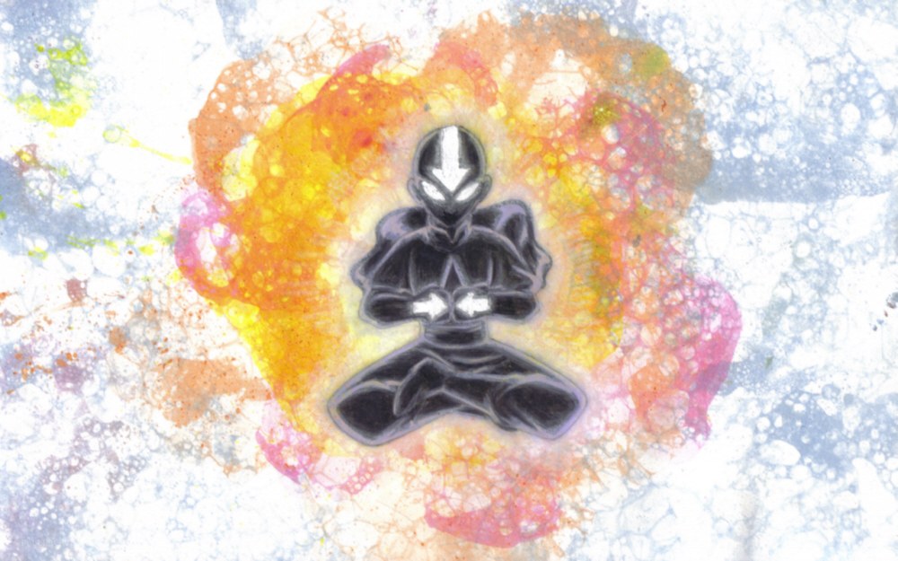 Avatar Aang meditating