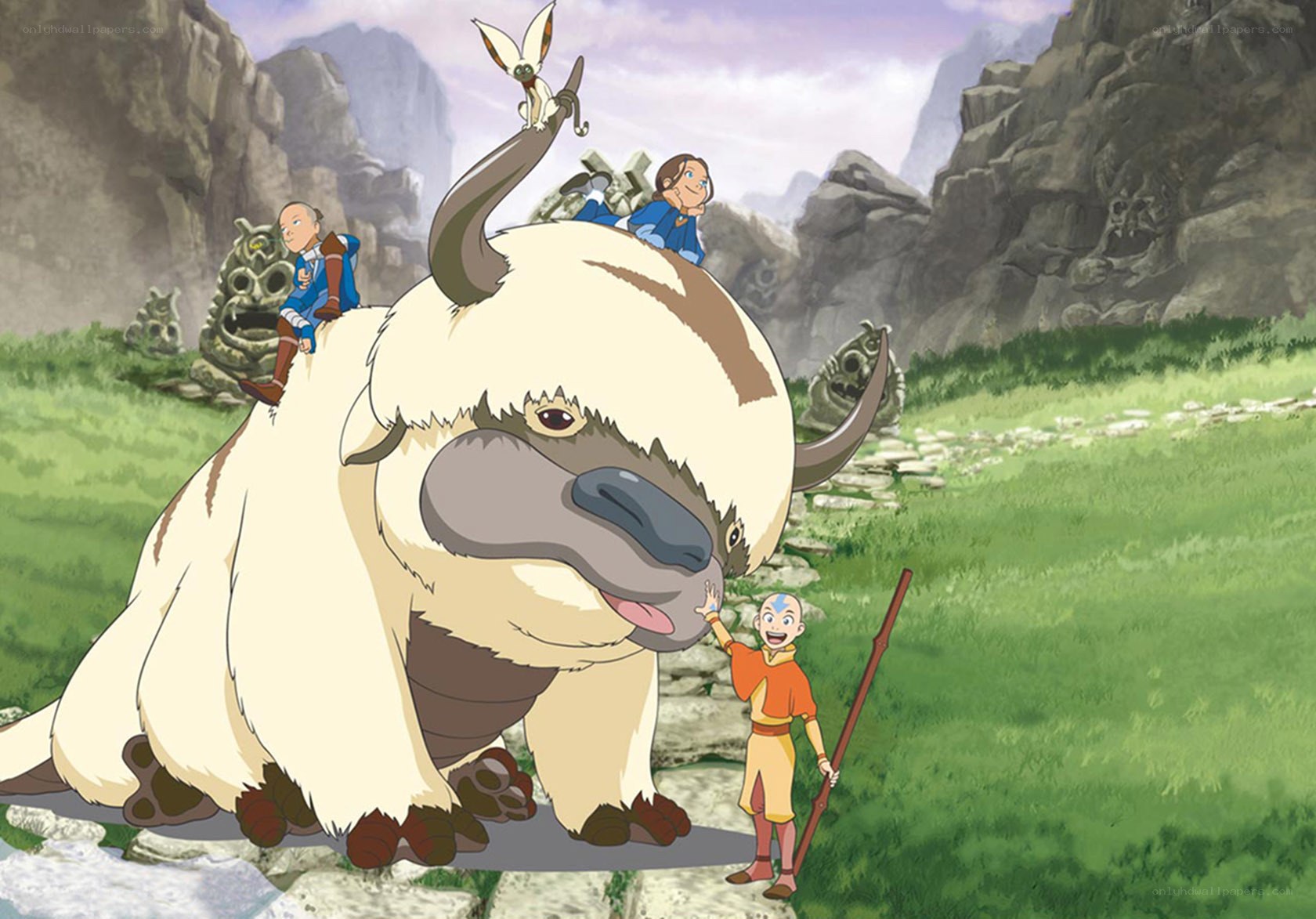 Avatar and Appa in the valley