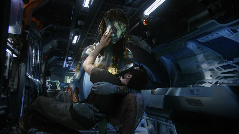 Avatar character holding human