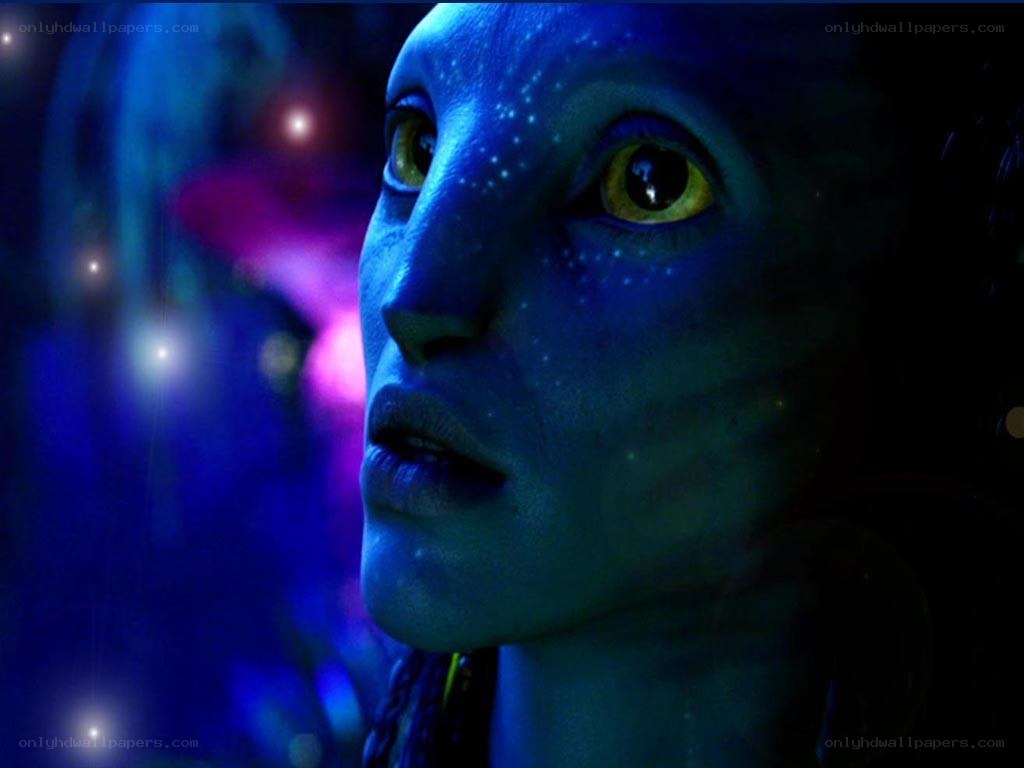 Avatar character in blue light