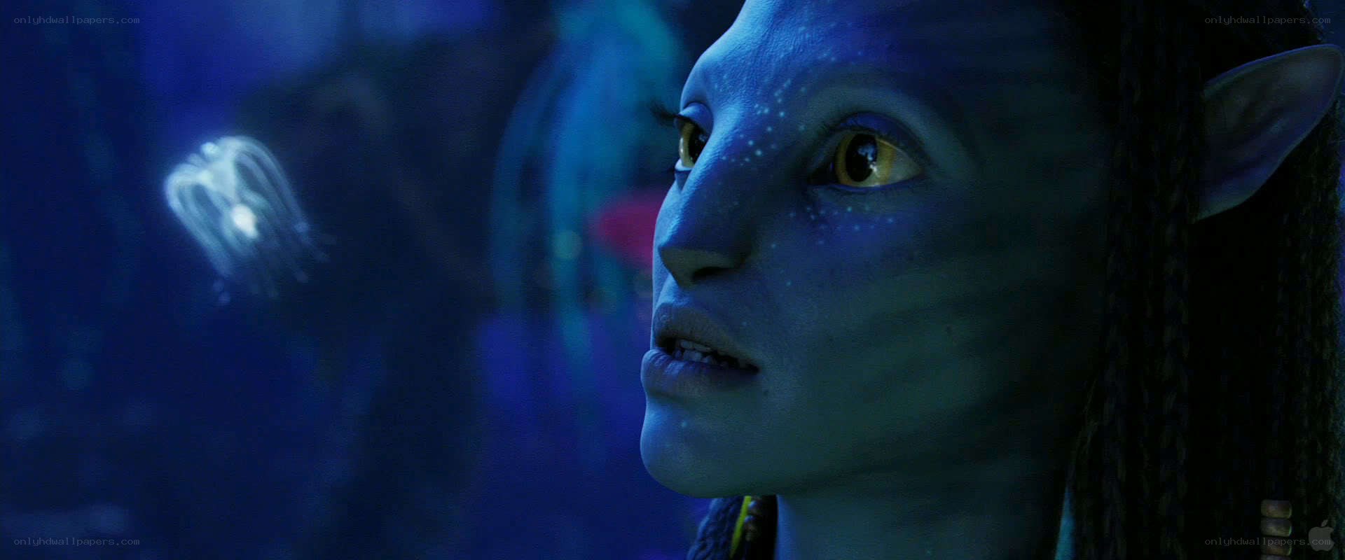 avatar character in blue light