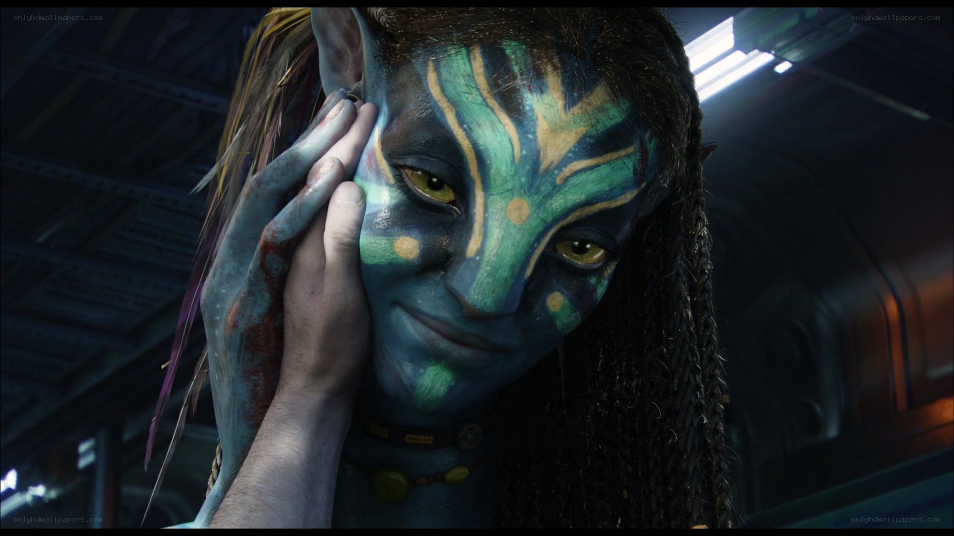 Avatar character in close-up