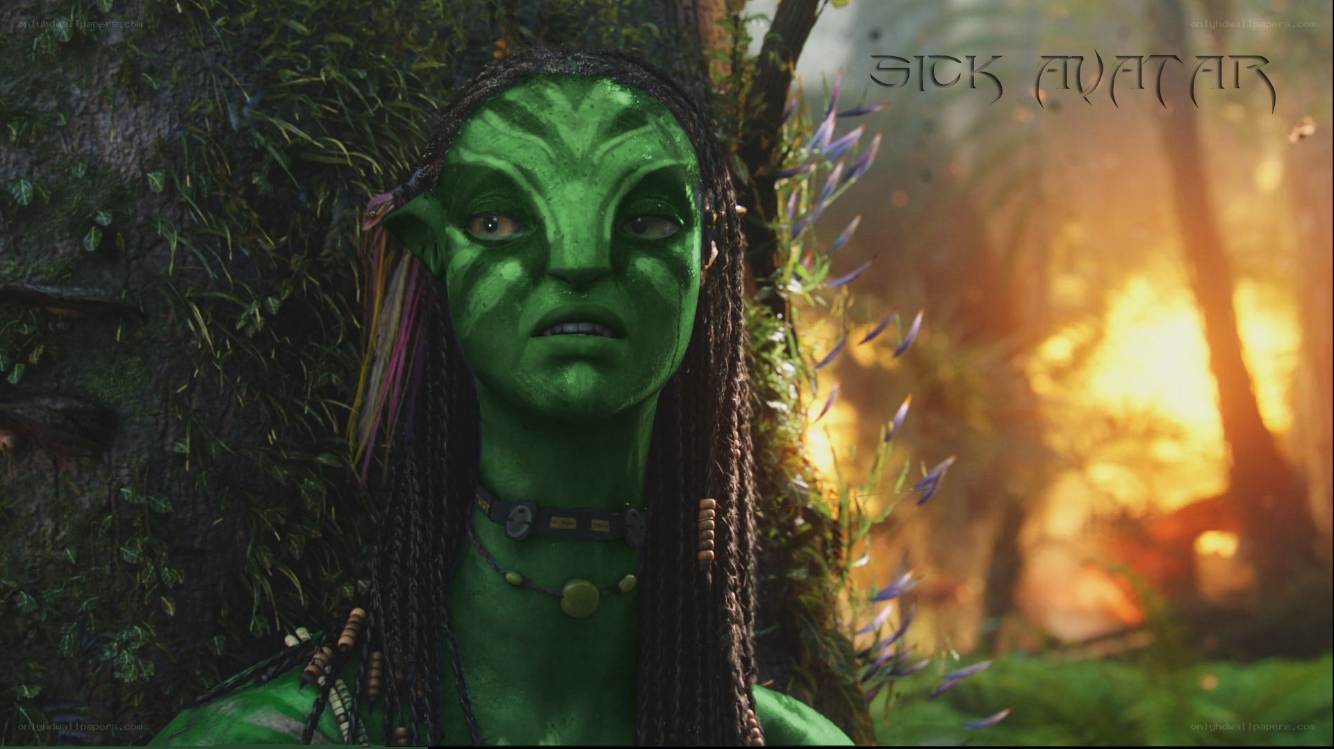 Avatar character in forest