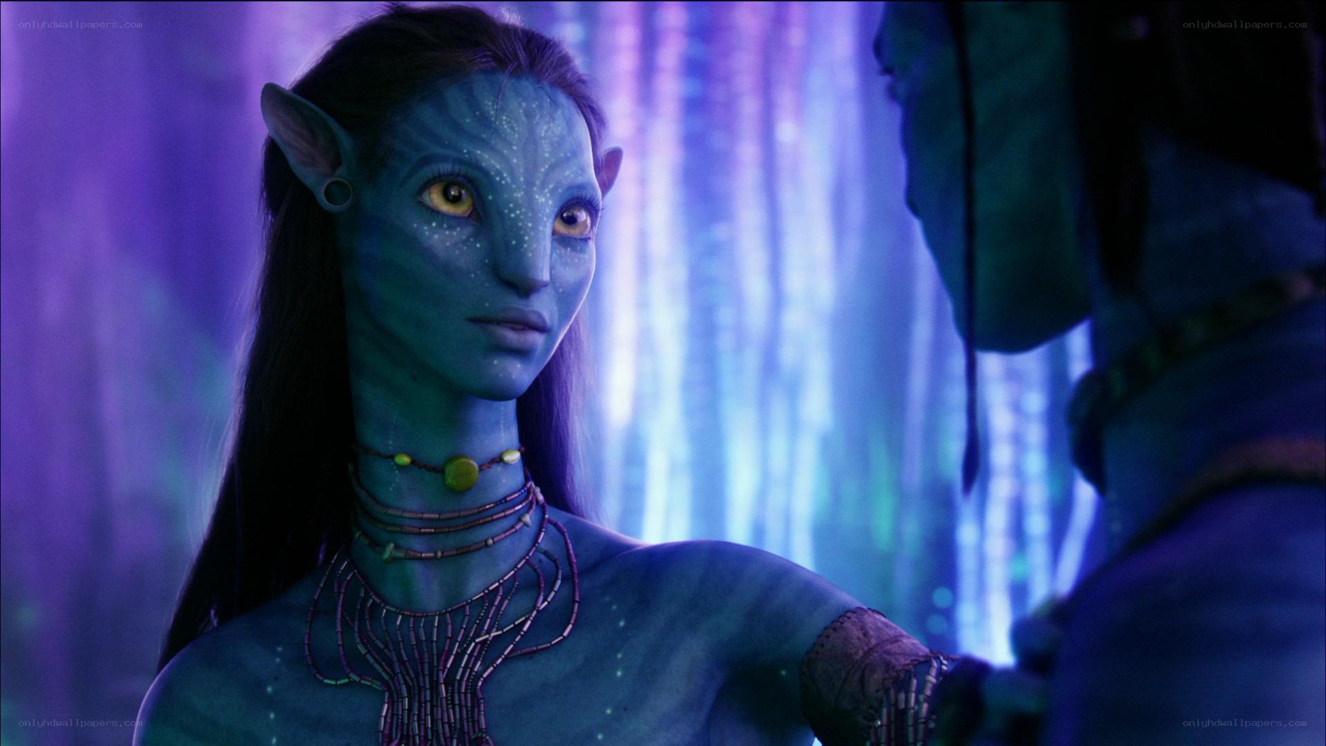 Avatar character in glowing forest