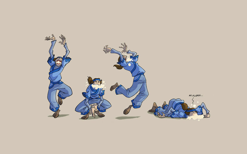 Avatar character in motion