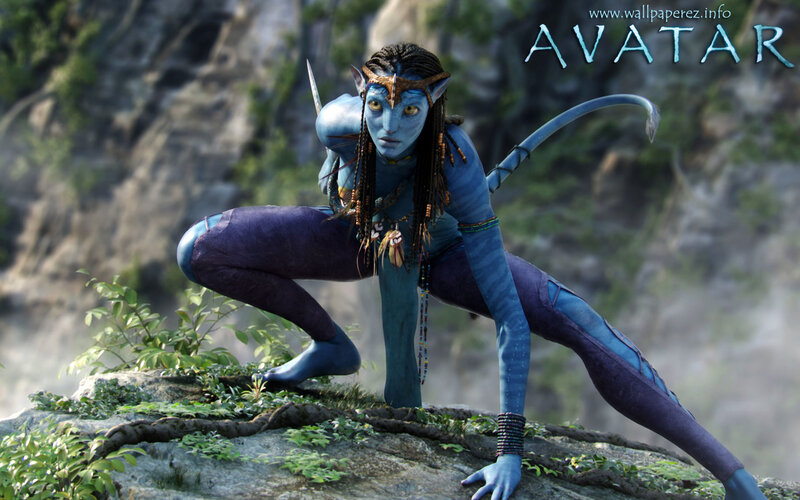 Avatar character on cliff