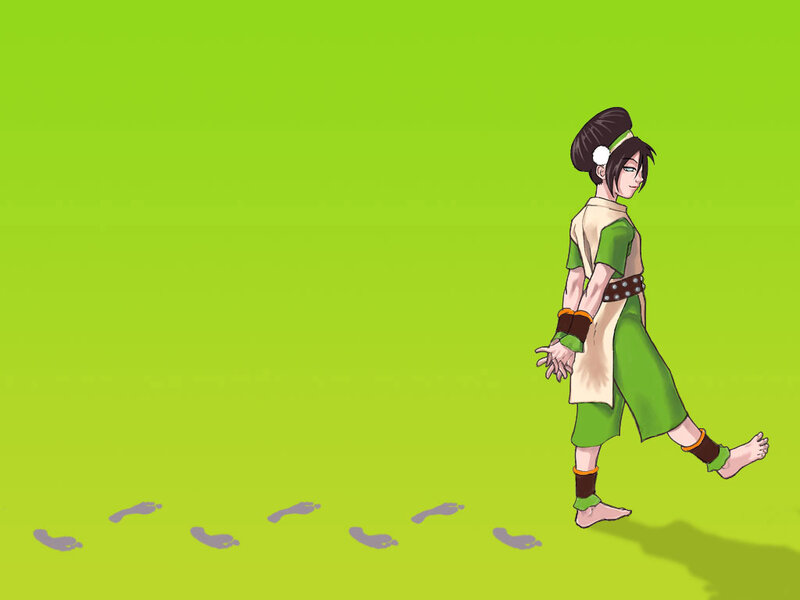 Avatar character walking on green