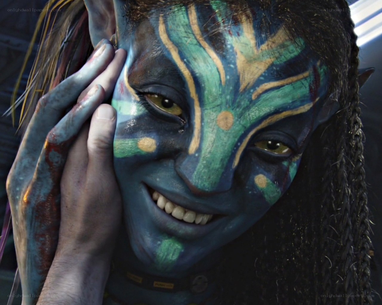 Avatar character with face paint