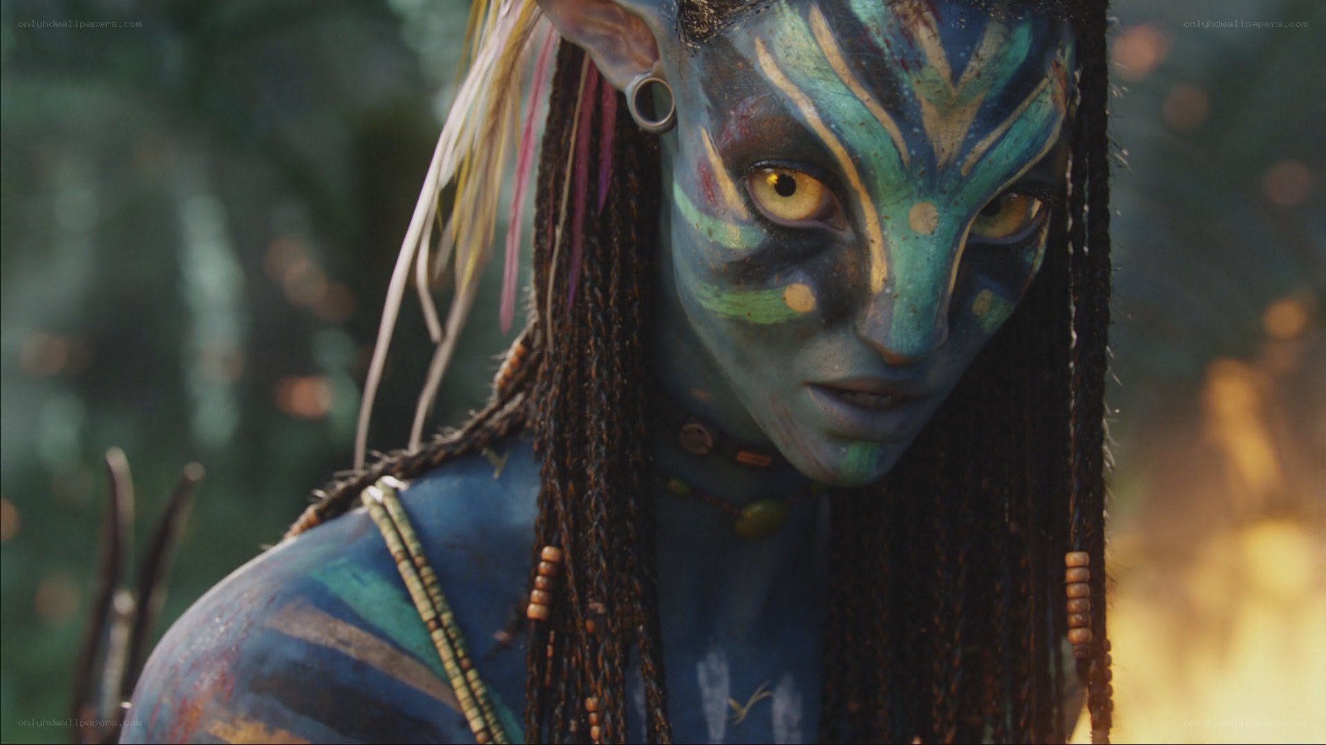Avatar character with face paint