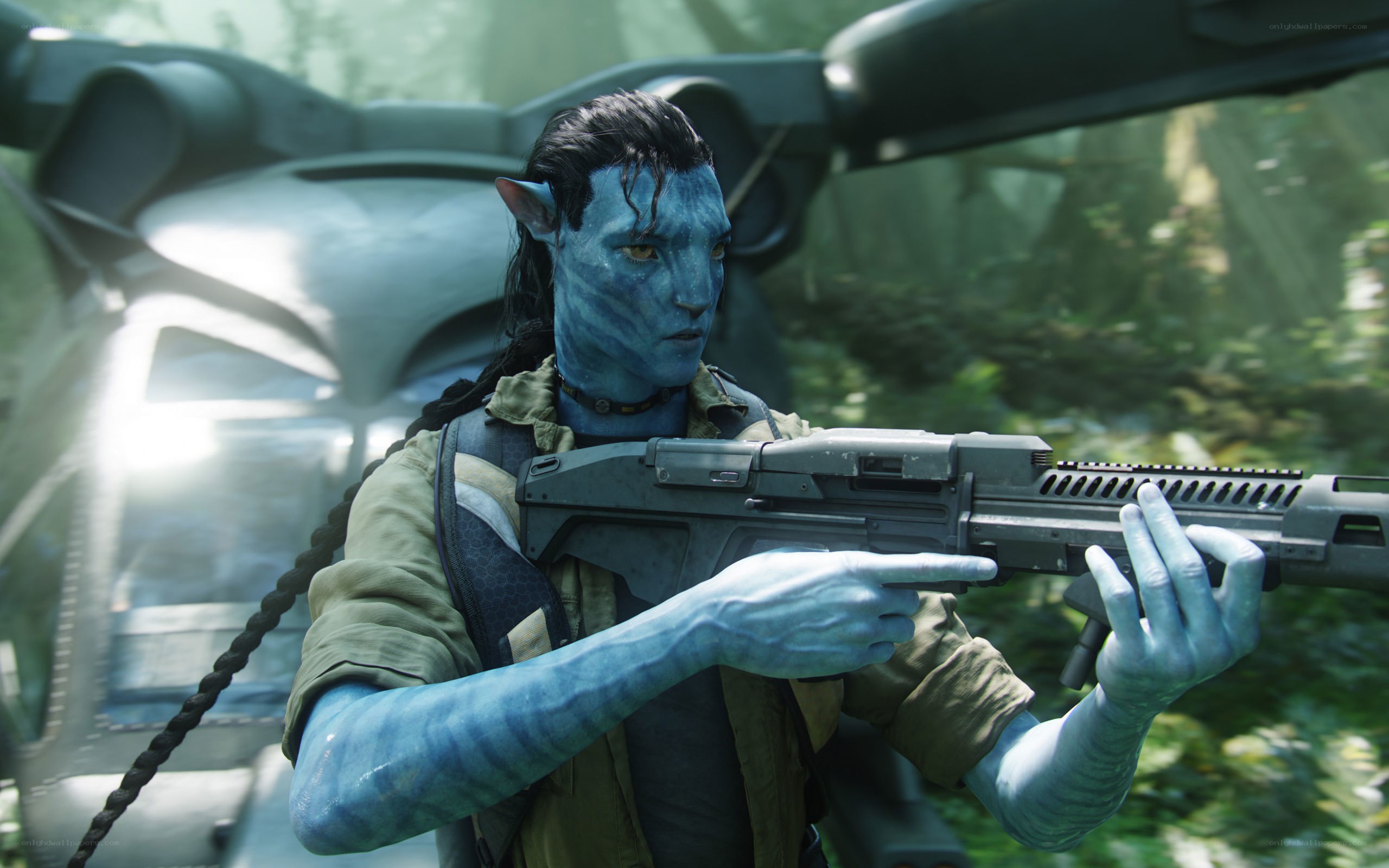 Avatar character with rifle