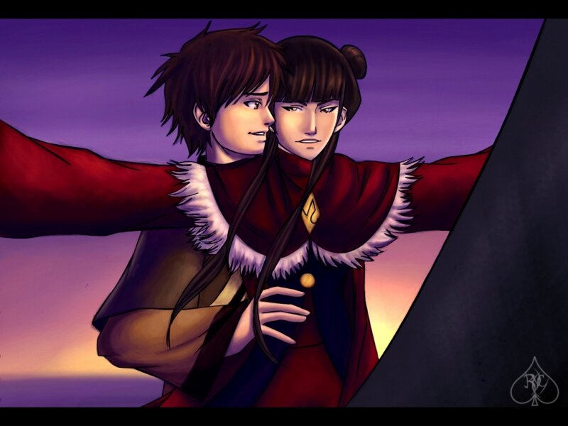Avatar characters embracing