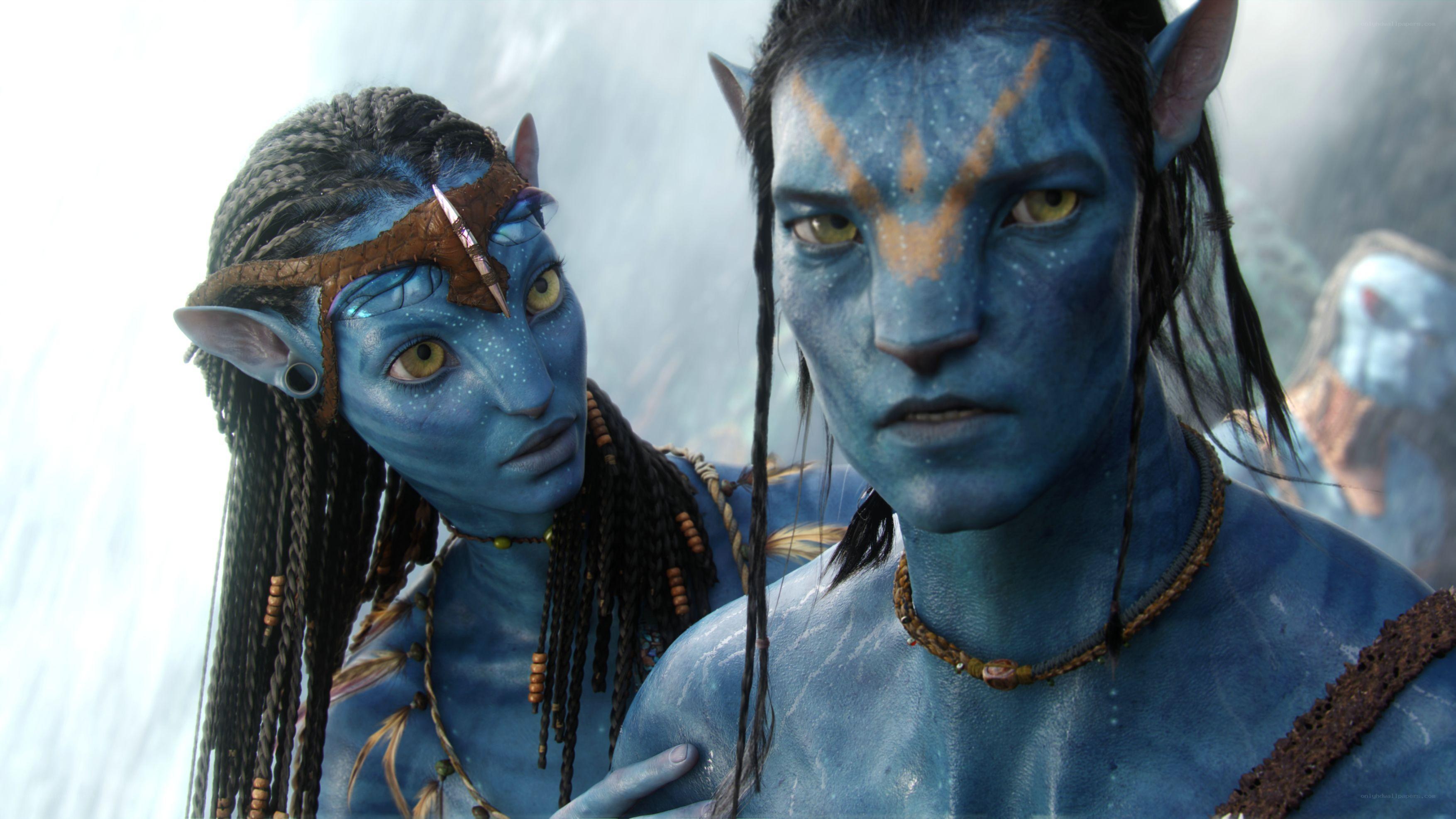Avatar characters in a misty scene