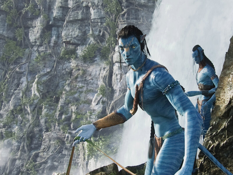 Avatar characters near waterfall