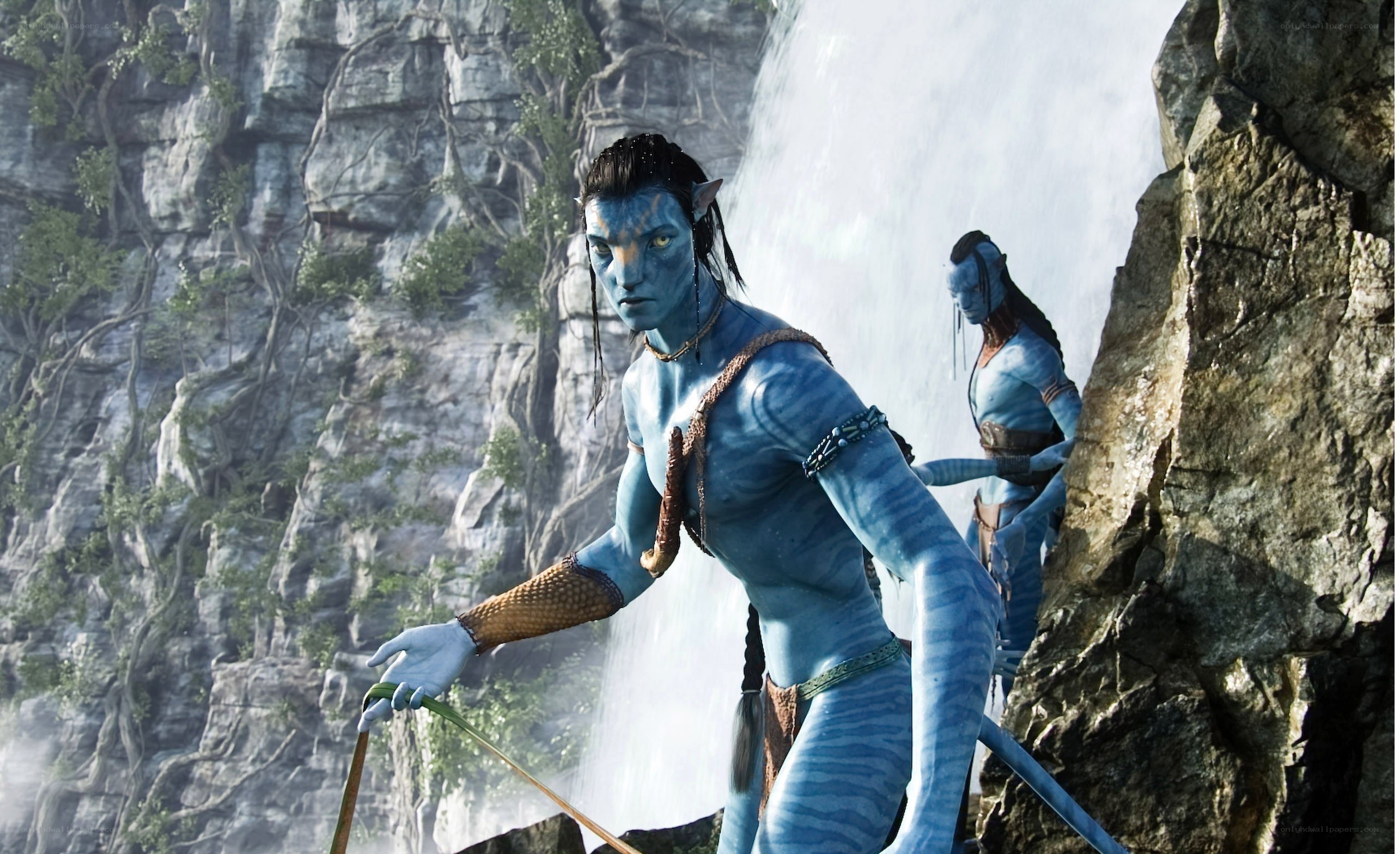 Avatar characters near waterfall