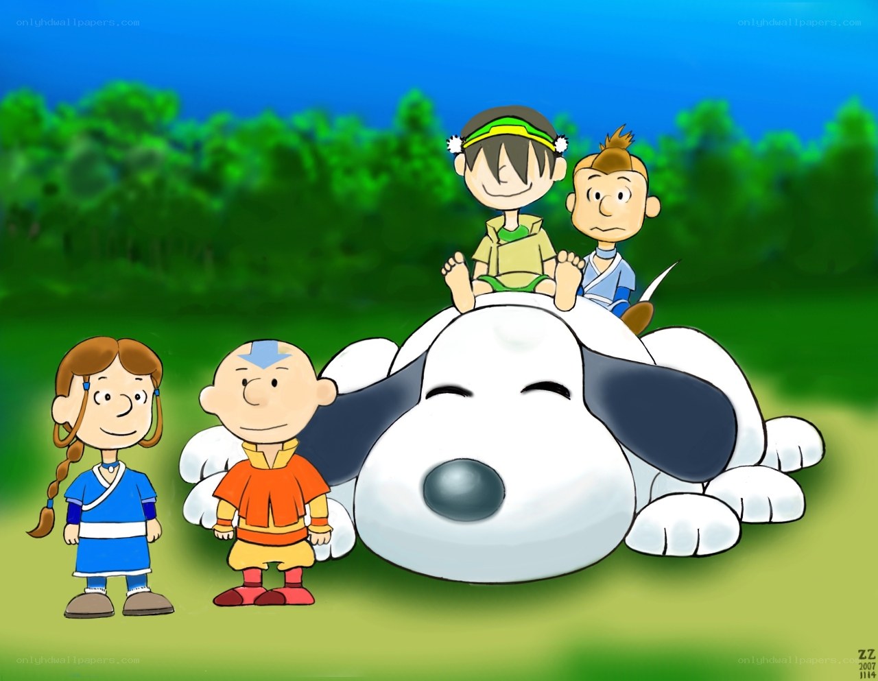 Avatar characters with Snoopy