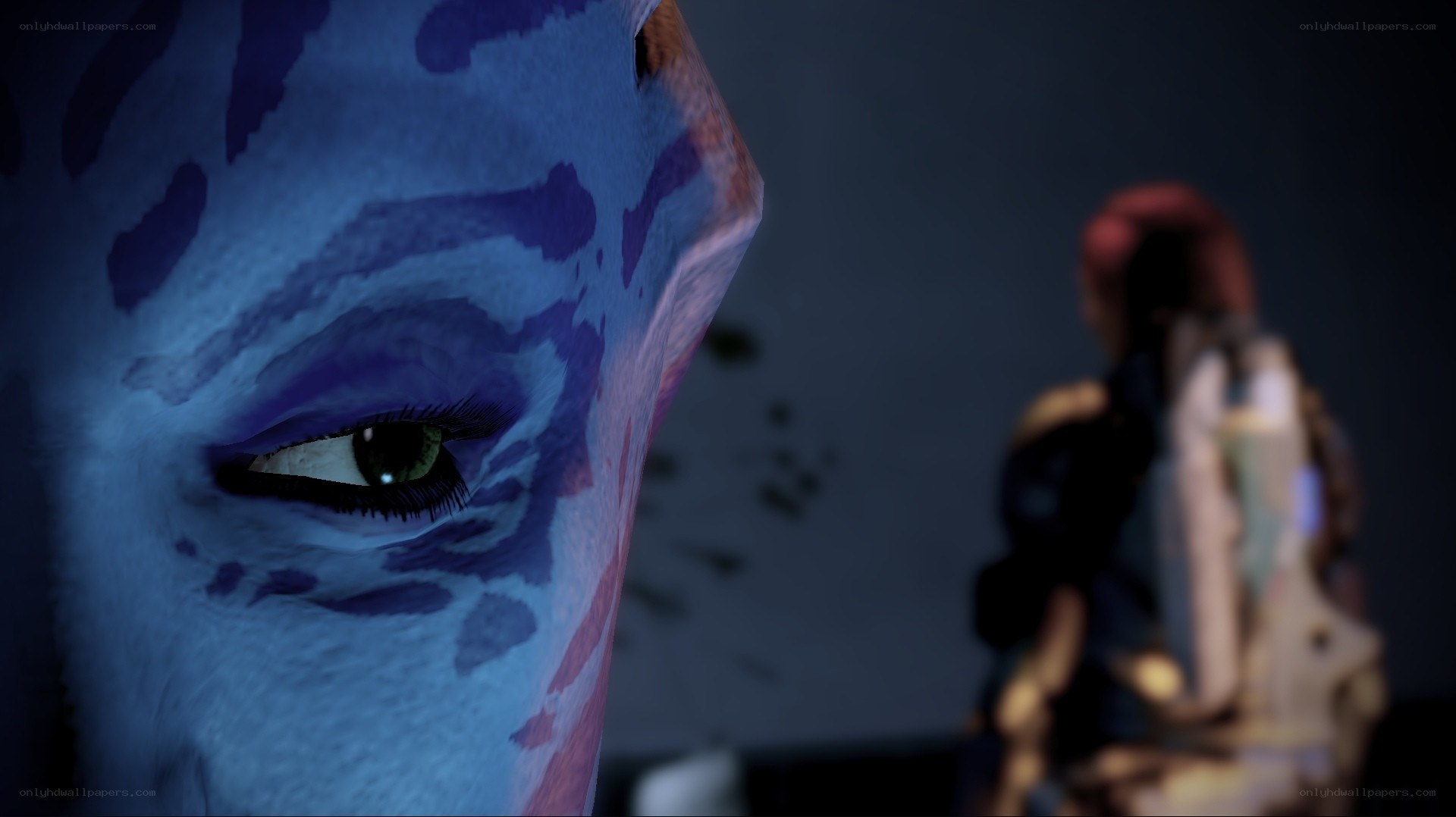 Avatar close-up with human figure