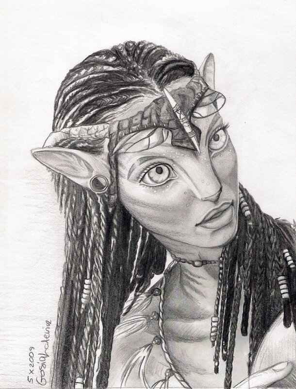 Avatar-inspired character portrait