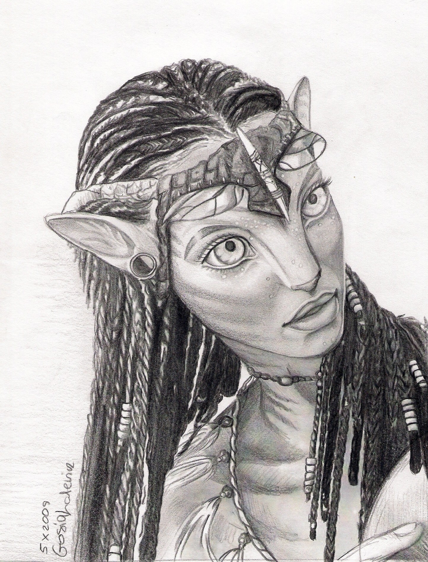 Avatar-inspired character portrait
