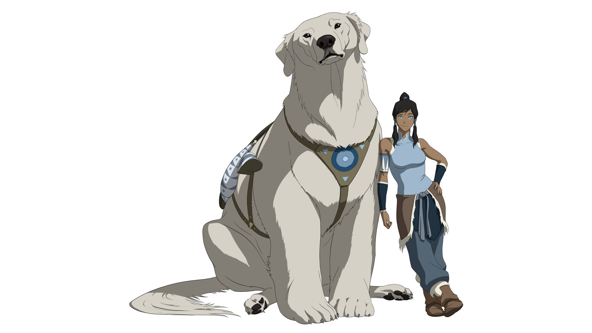 Avatar Korra and her dog