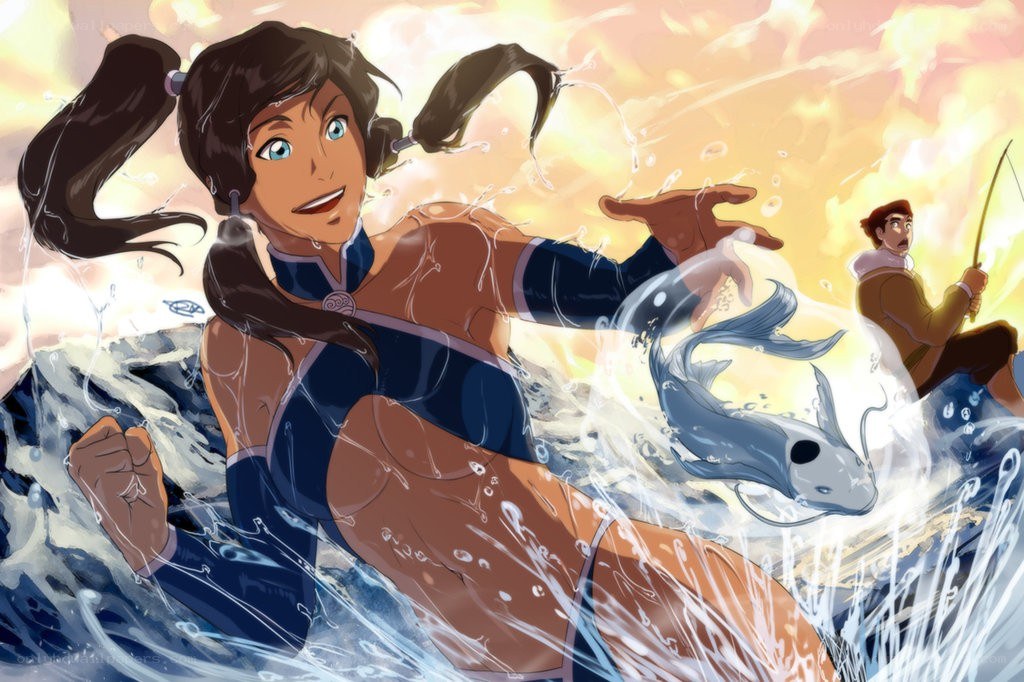Avatar Korra in water