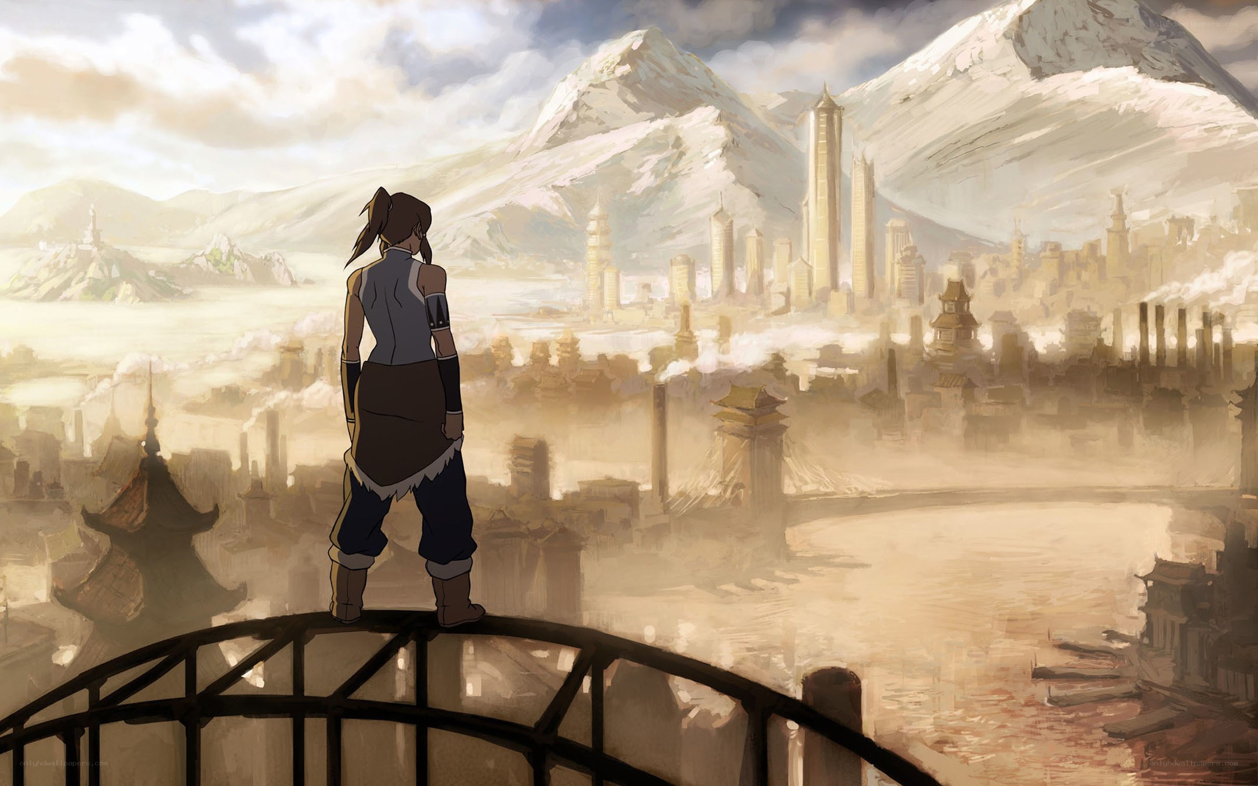 Avatar looks over city