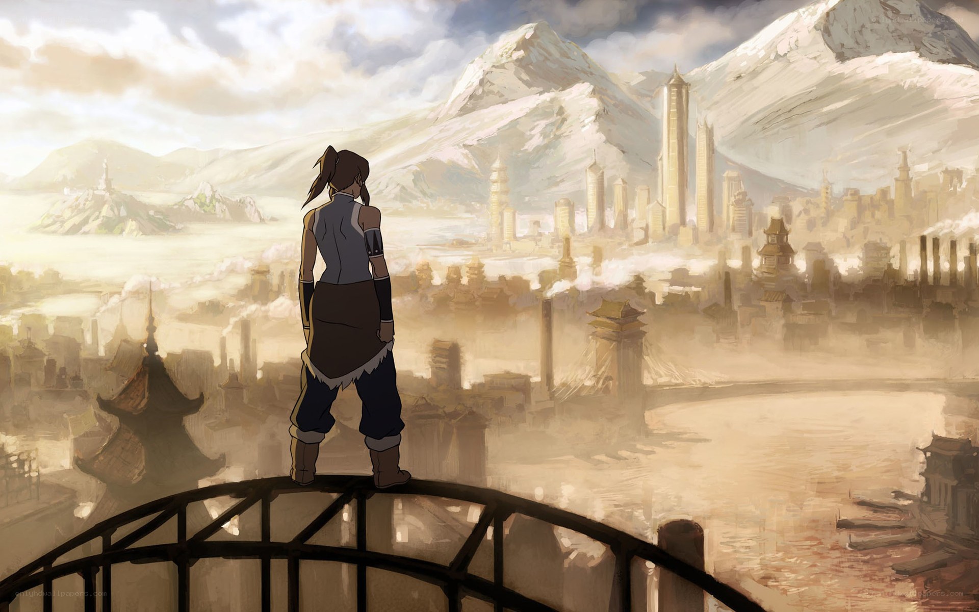 Avatar looks over city