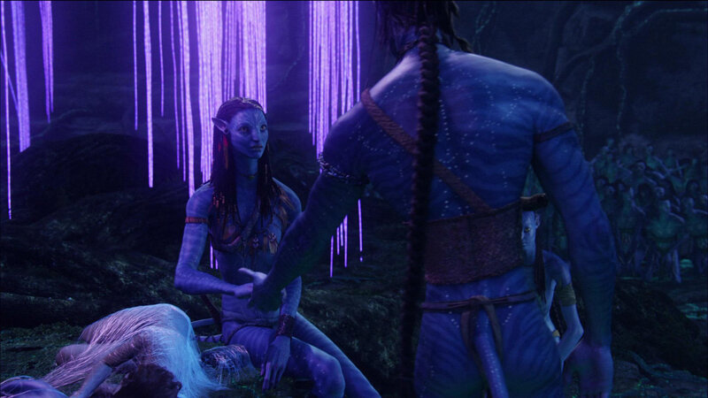 Avatar scene in bioluminescent forest