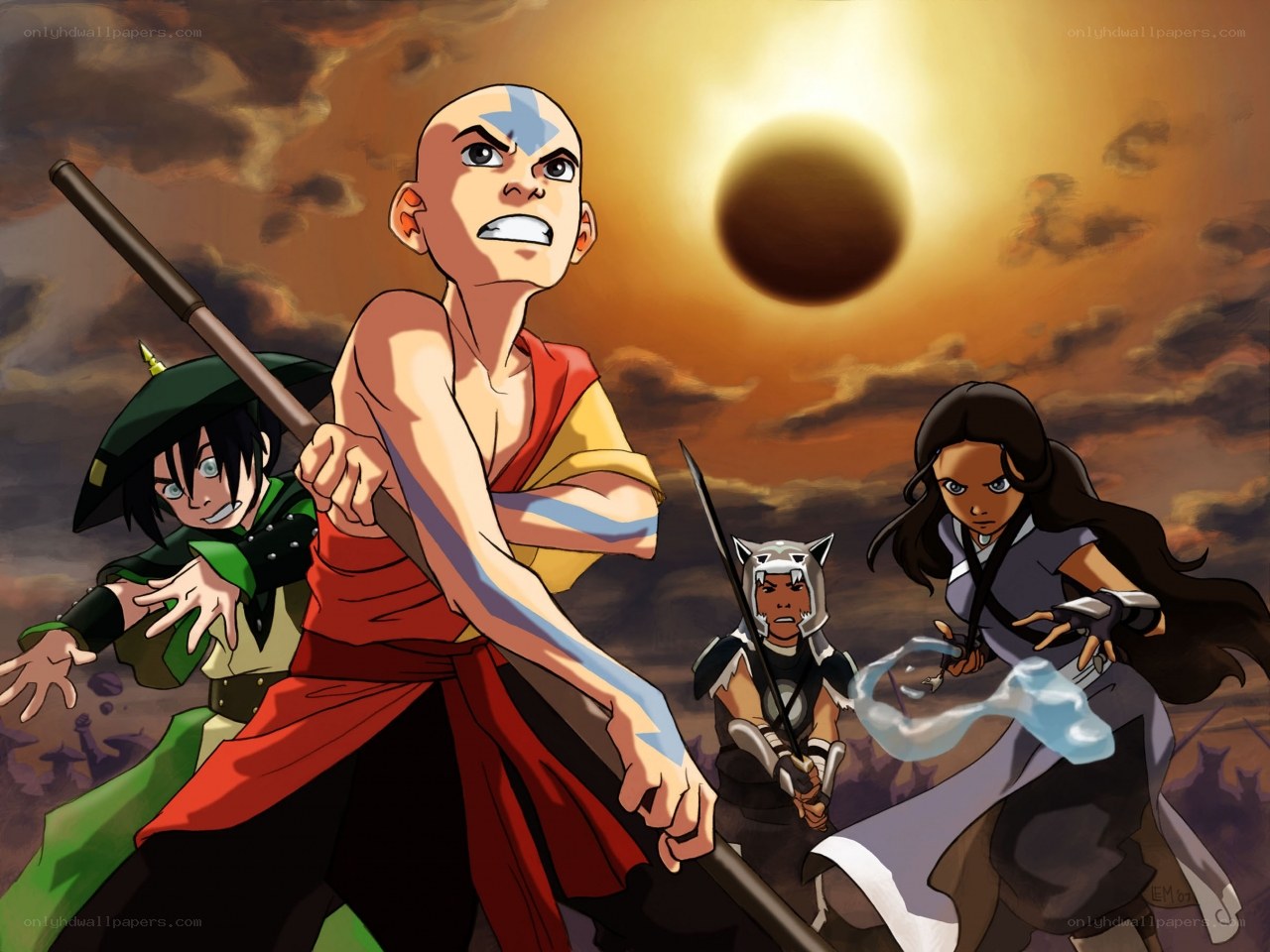 Avatar team in battle