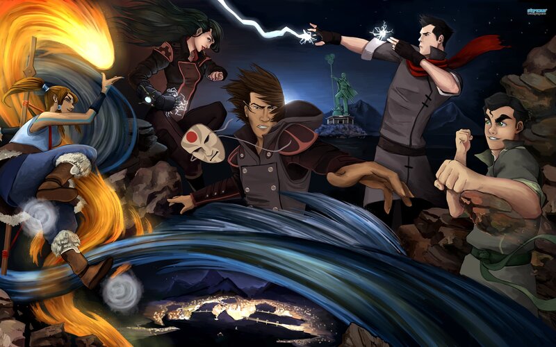 Avatar: The Last Airbender characters in action