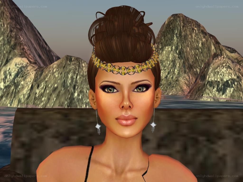 avatar with headband and earrings
