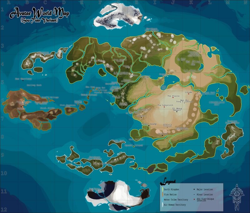 Avatar World Map (Hou Tian Variant)